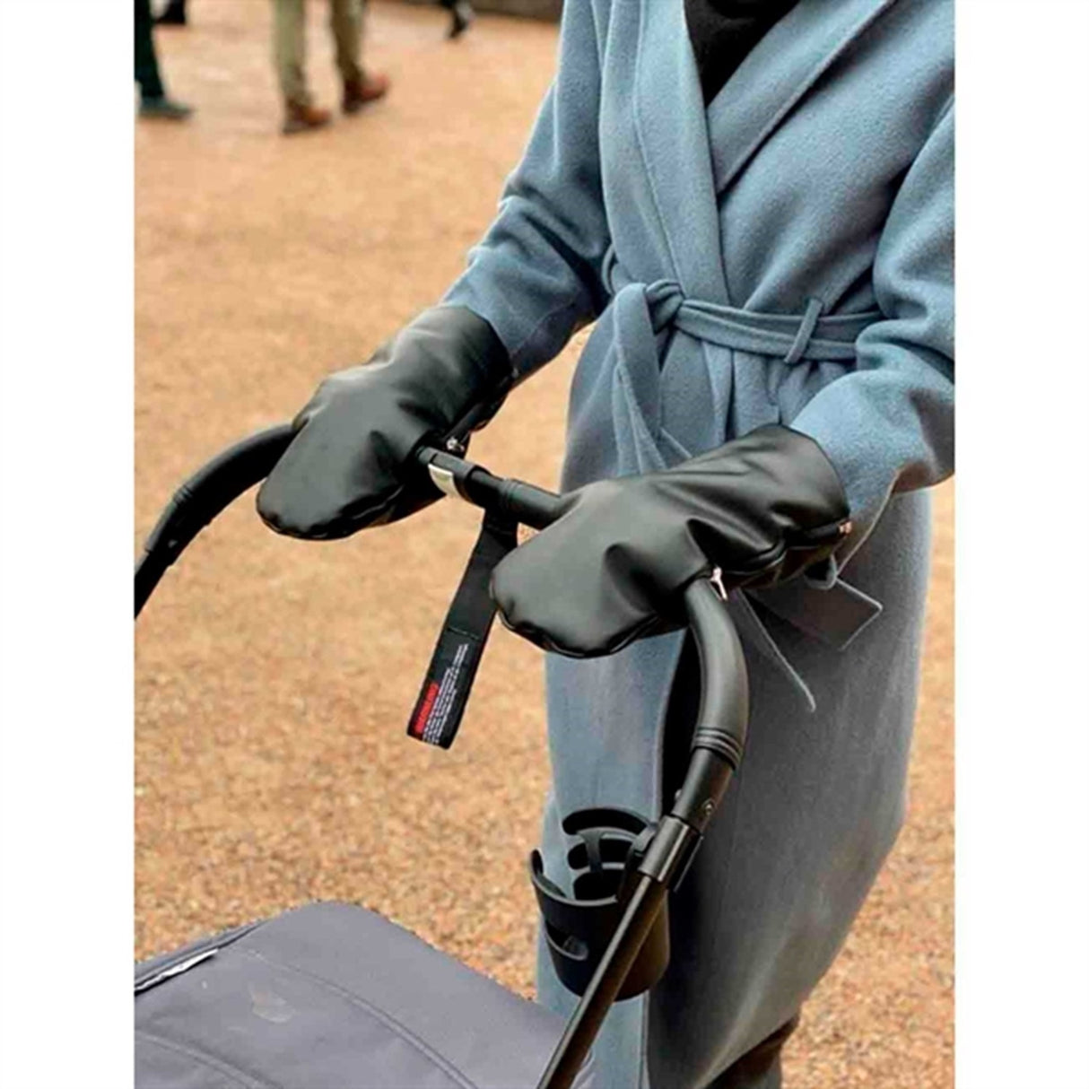 KongWalther Østerbro Barnevogns Handske Faux Black Fur