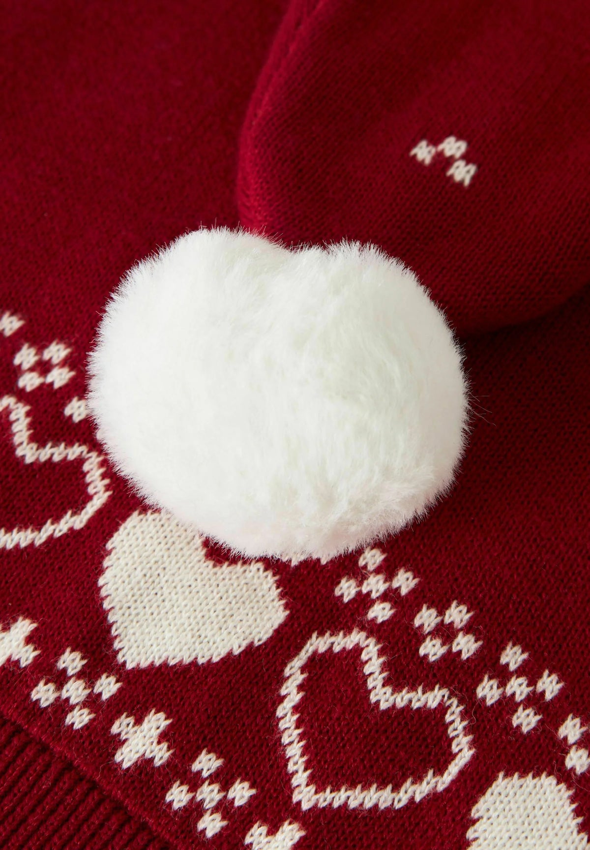 Name it - name it nmnrismas knit hat red dahlia hearts