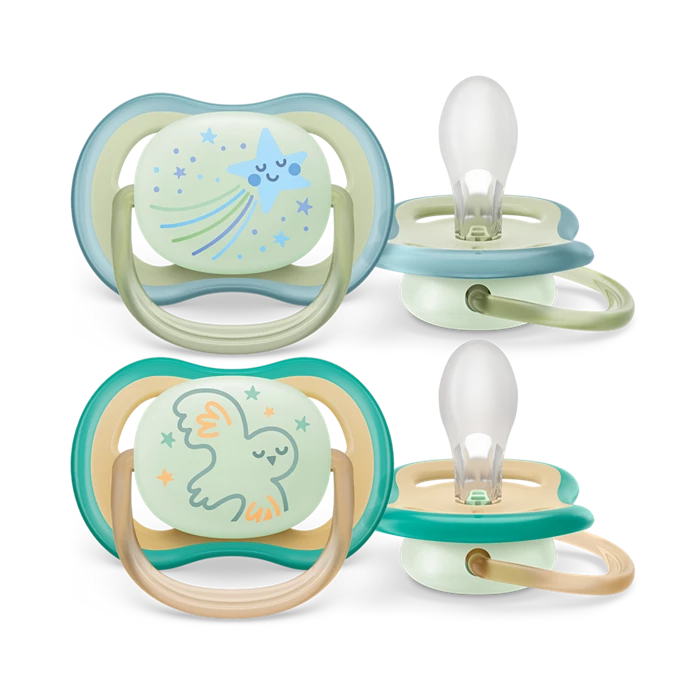 Philips Avent ultra air sutter - 0-6mdr - Night - "Stjerneskud/fugl"