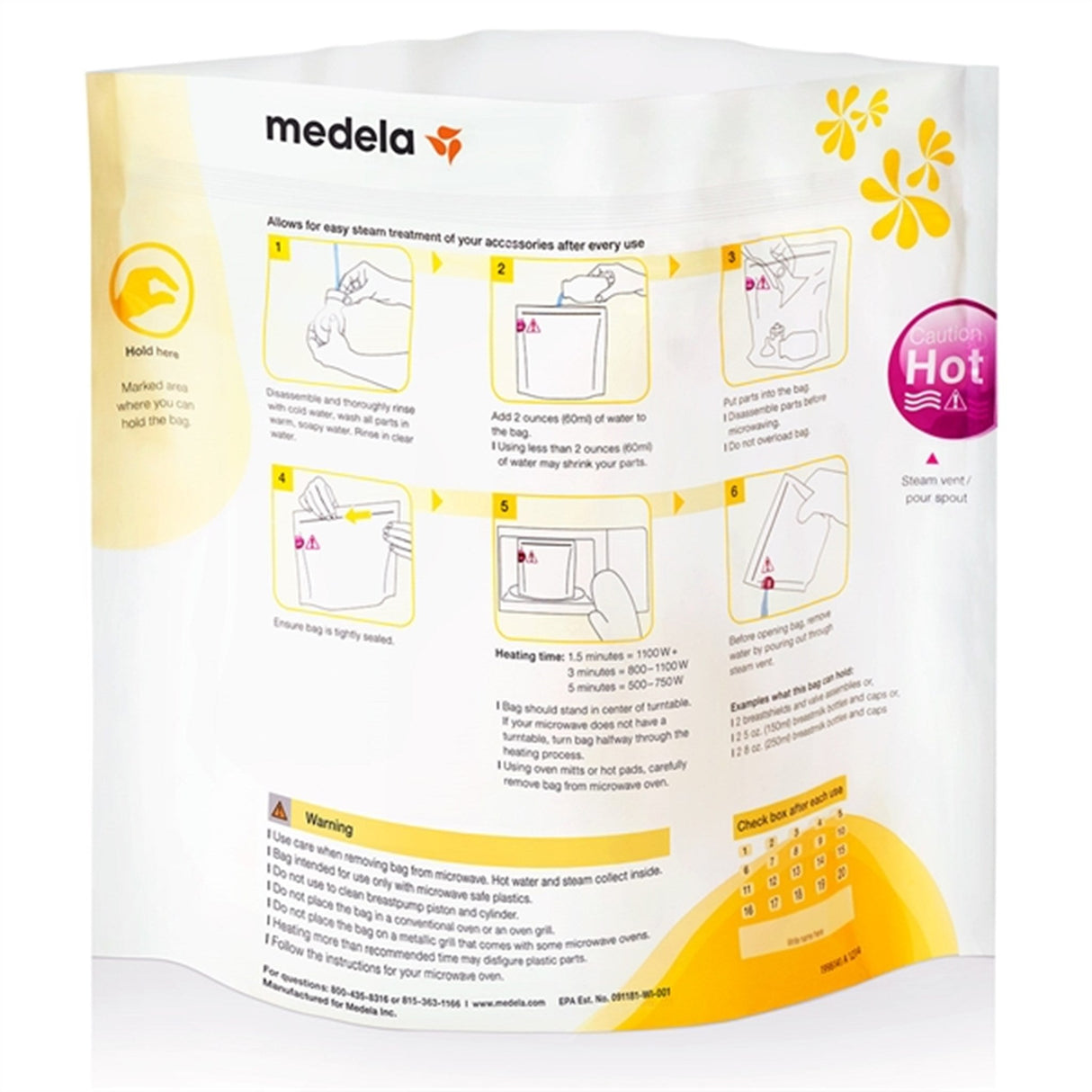 medela Quick Clean Poser til Mikroovn, 5 stk.