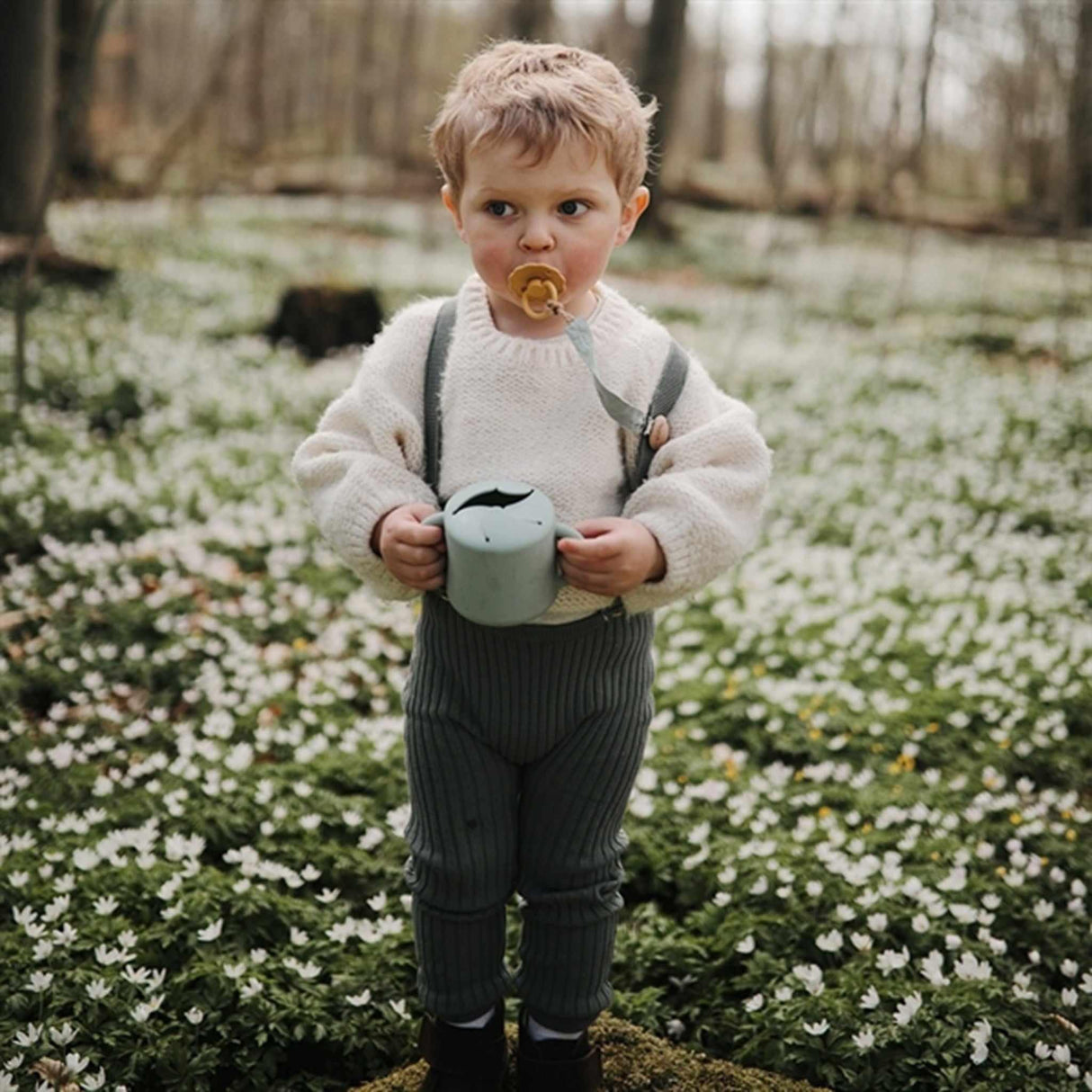 Mushie Snack Kop Cambridge Blue