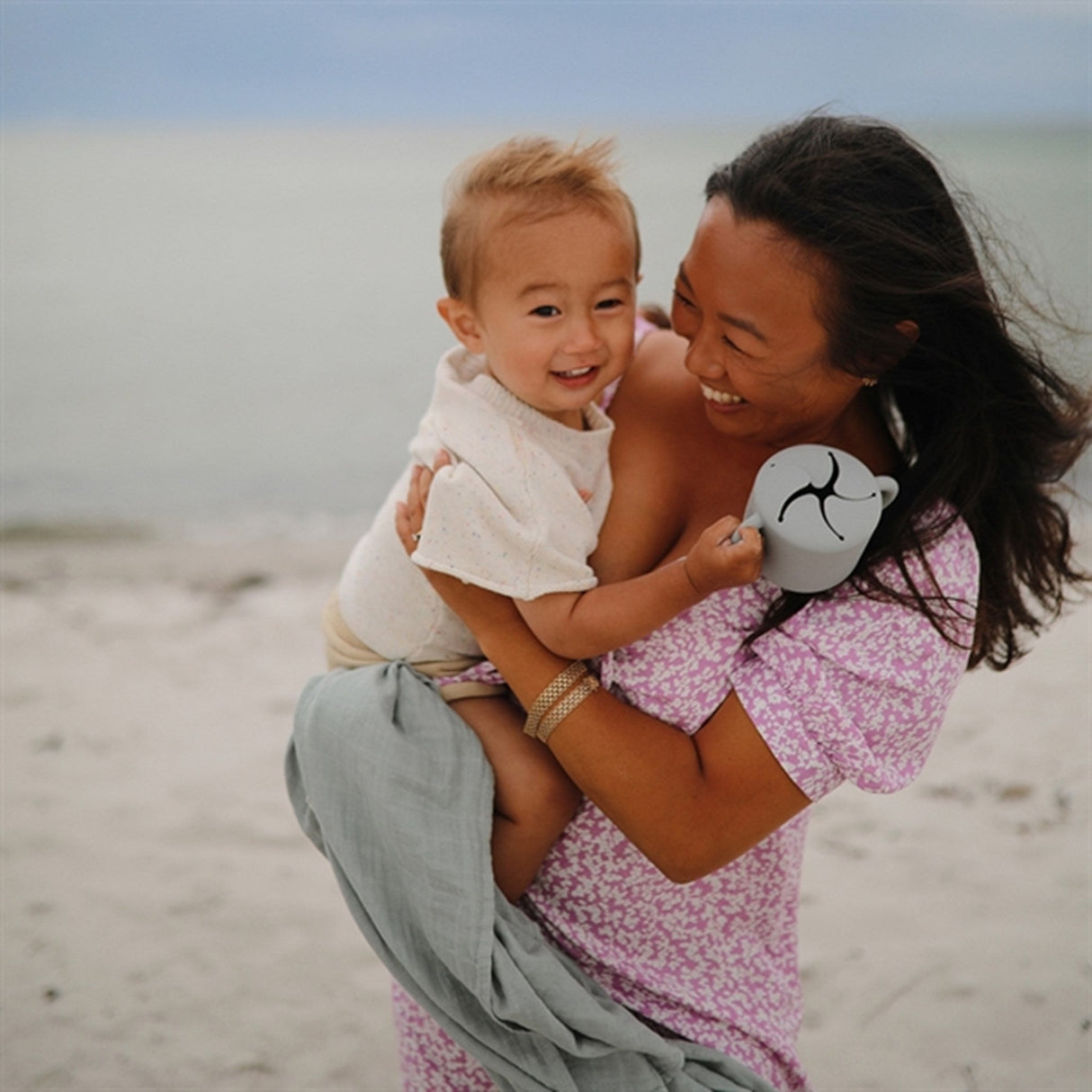 Mushie Snack Kop Cambridge Blue