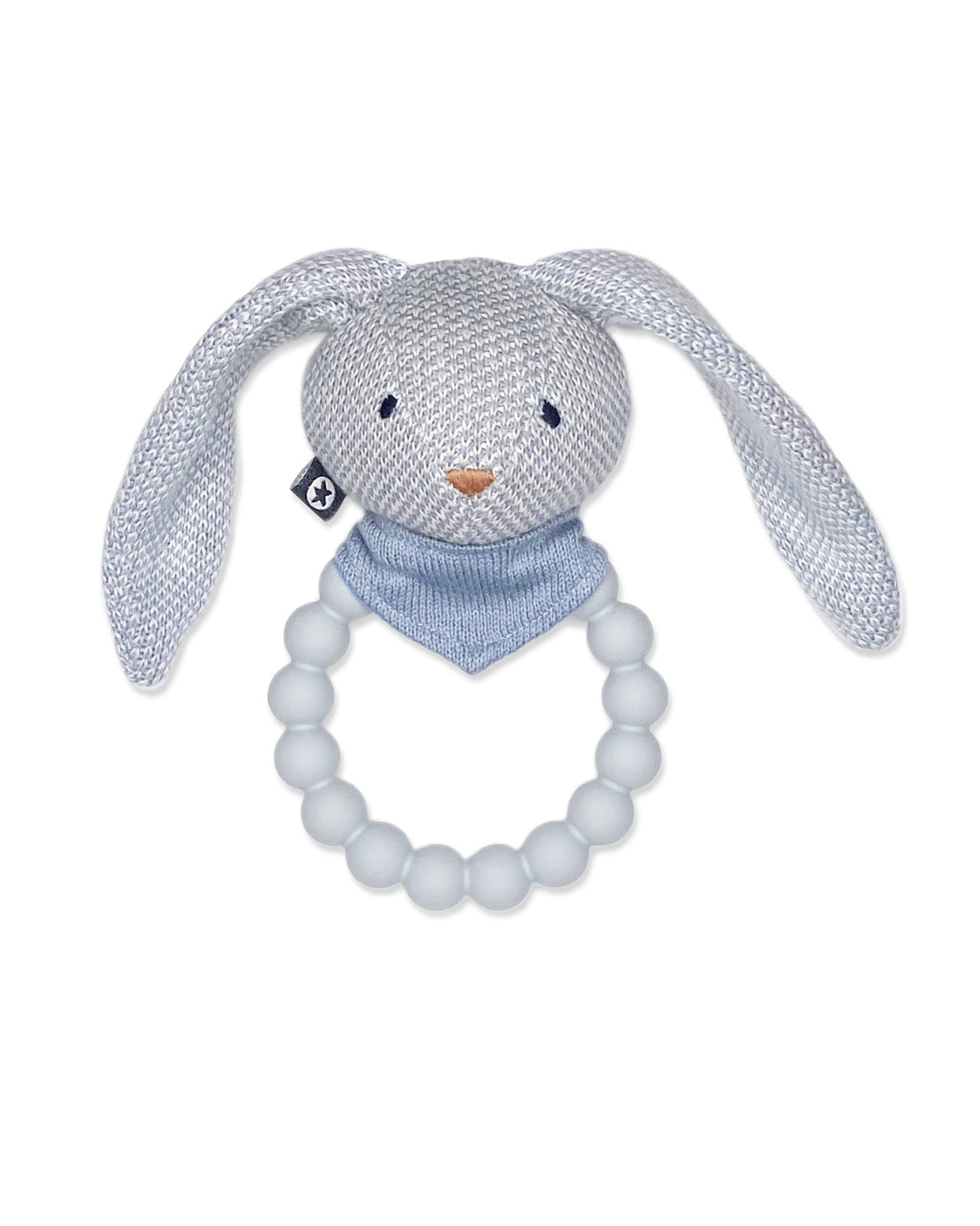 Smallstuff Silikone rangle, kanin, lyseblå