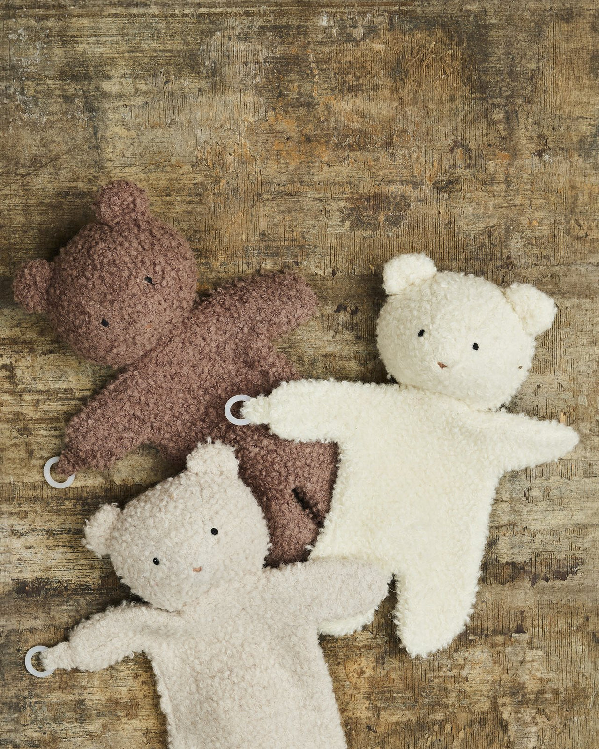 Smallstuff Nusseklud, bouclé merino uld, off white