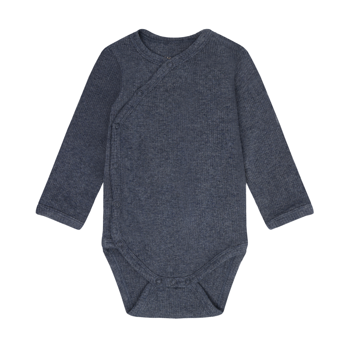 Wrap Body LS Melange Rib - Vintage Indigo Melange