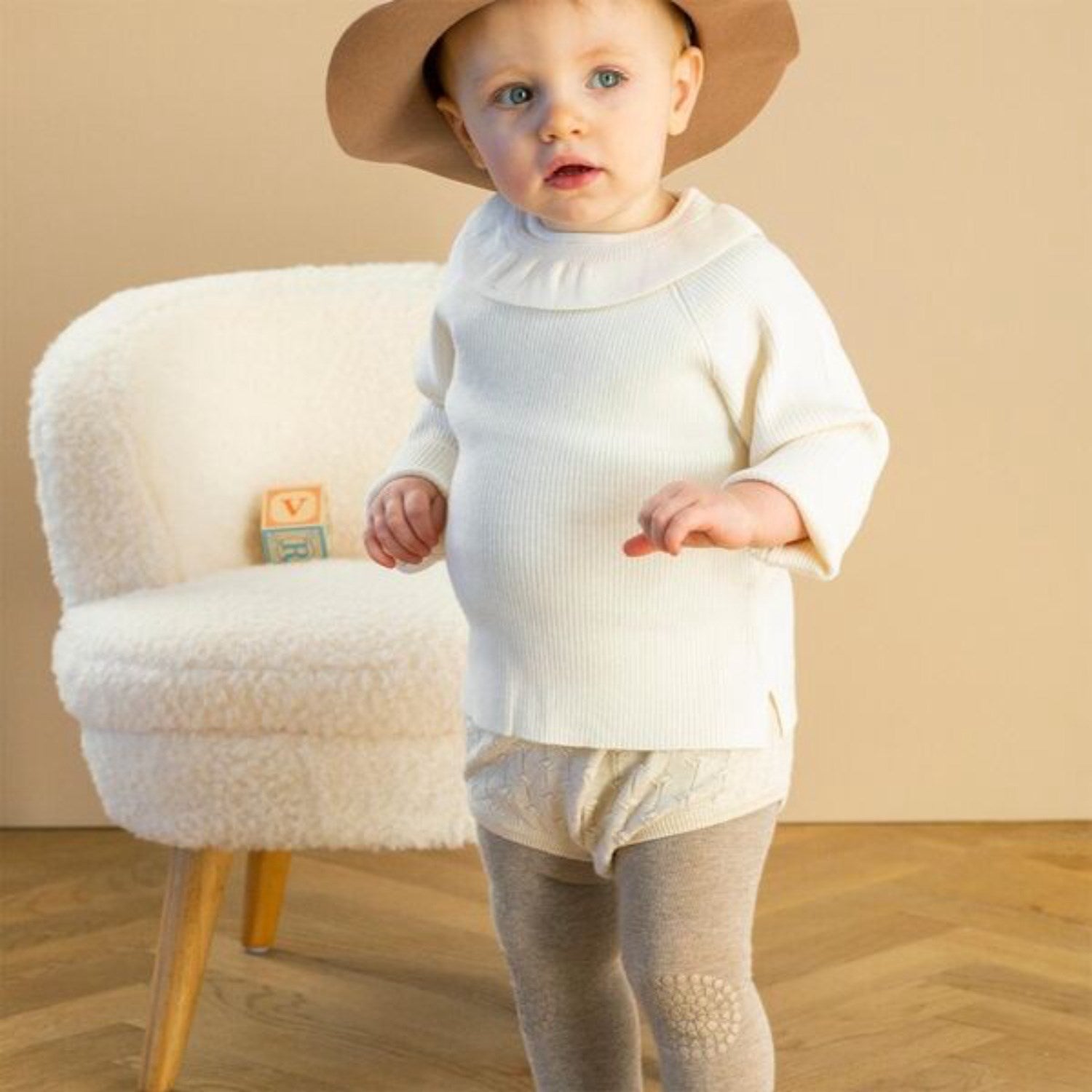 Gobabygo Sand Crawling Strømpebukser Organic Bomuld