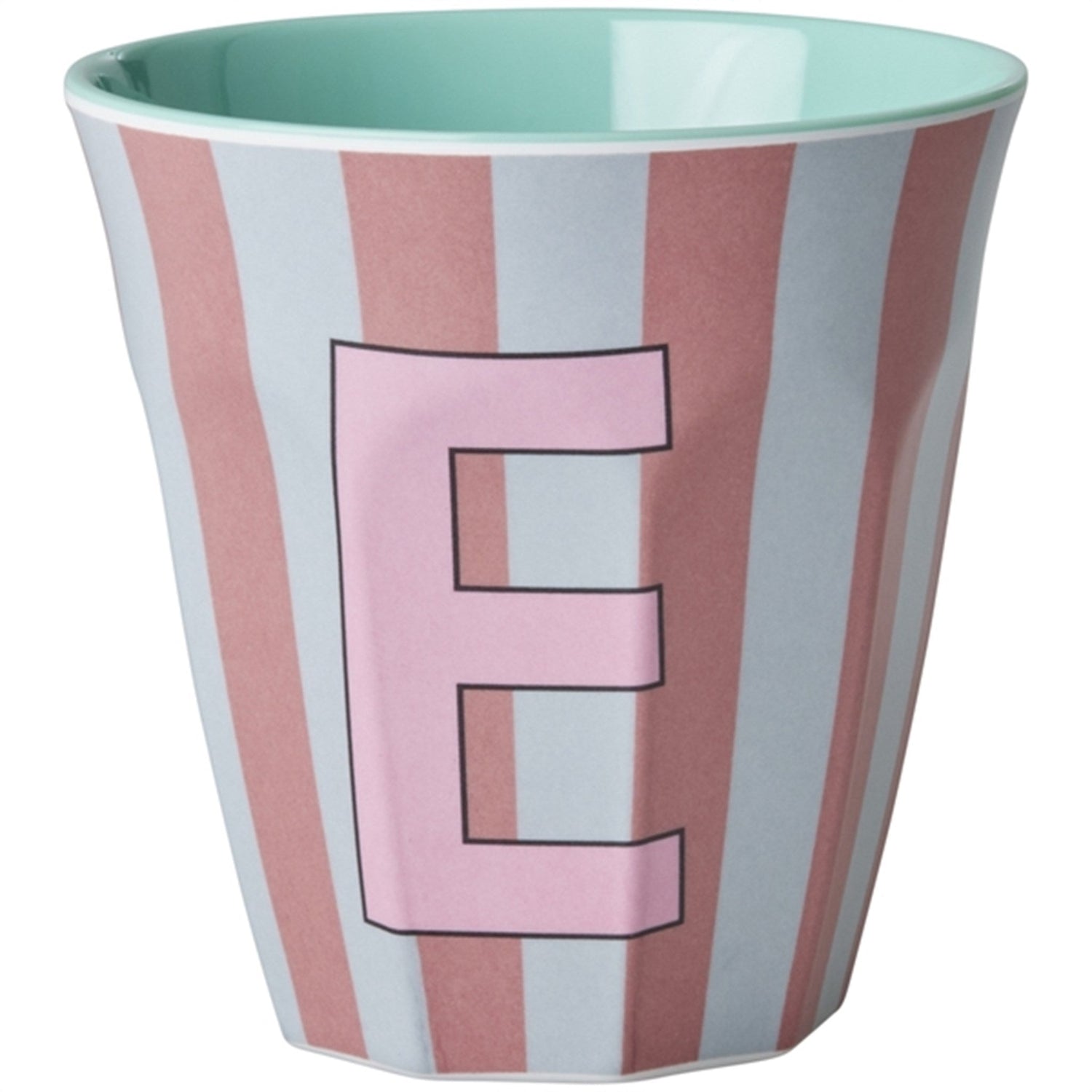RICE Pinkish Stripes Melamin Alfabet Kop