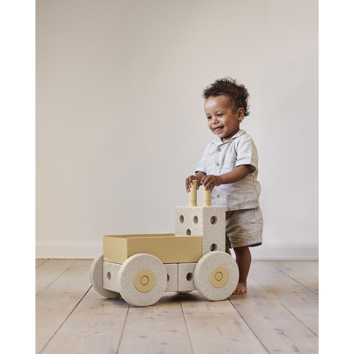 MODU 3-i-1 Baby Walker Sand Grey / Honey Yellow