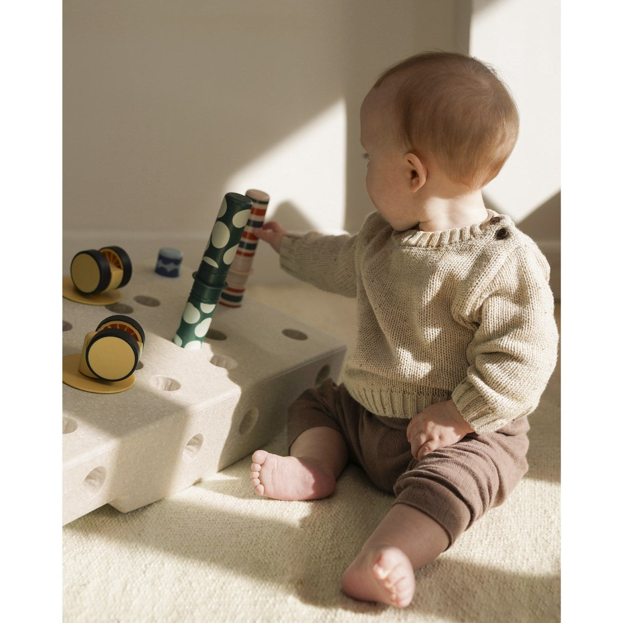 MODU Baby Motoriksæt Sand Grey / Honey Yellow