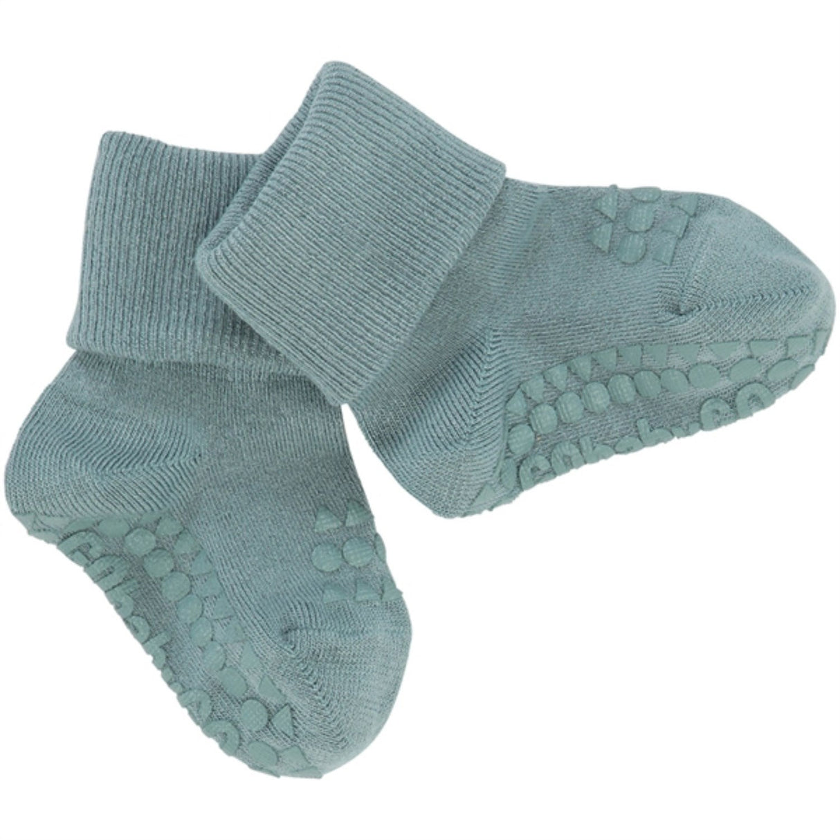 Gobabygo Dusty Blue Non-Slip Strømper Bambus
