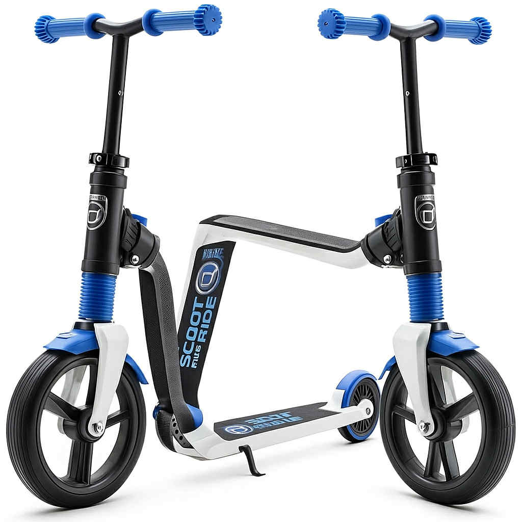 Scoot and ride - Highwayfreak scooter med sæde - blå