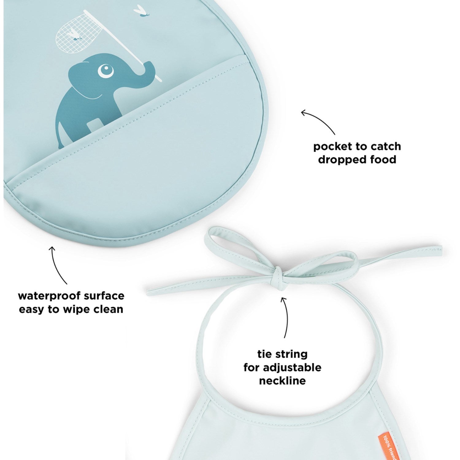 DonebyDeer Mini Hagesmæk M/Lomme 2 Stk. Elphee Blå