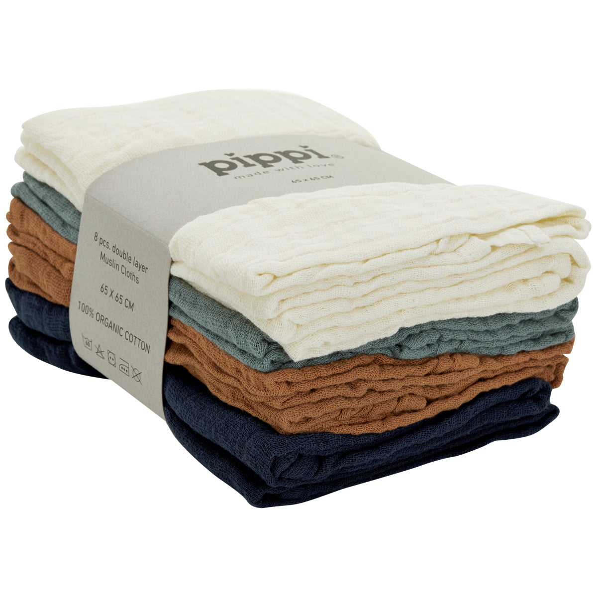 Pippi 8pk stofbleer - Blå Mix