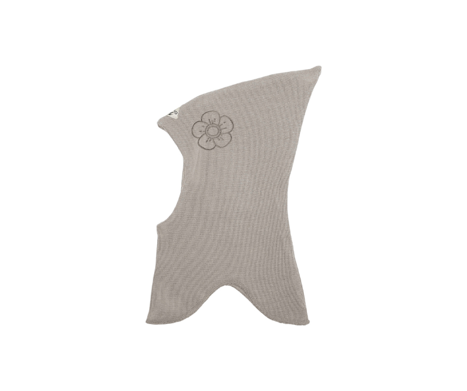 Racing Kids Uld Spids Elefanthue m/blomst Warm beige