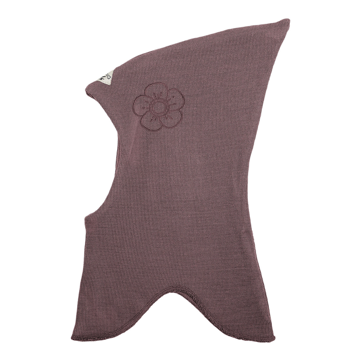 Racing Kids Uld Spids Elefanthue m/blomst Dusty purple