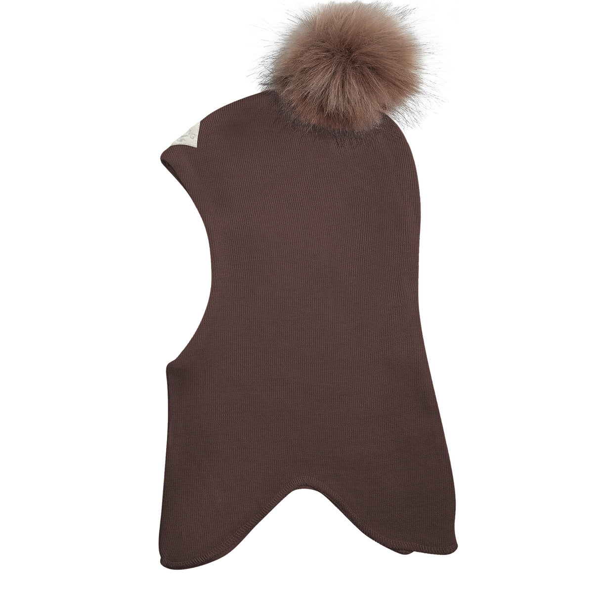 Racing Kids Uld Rund Elefanthue Chestnut med kvast