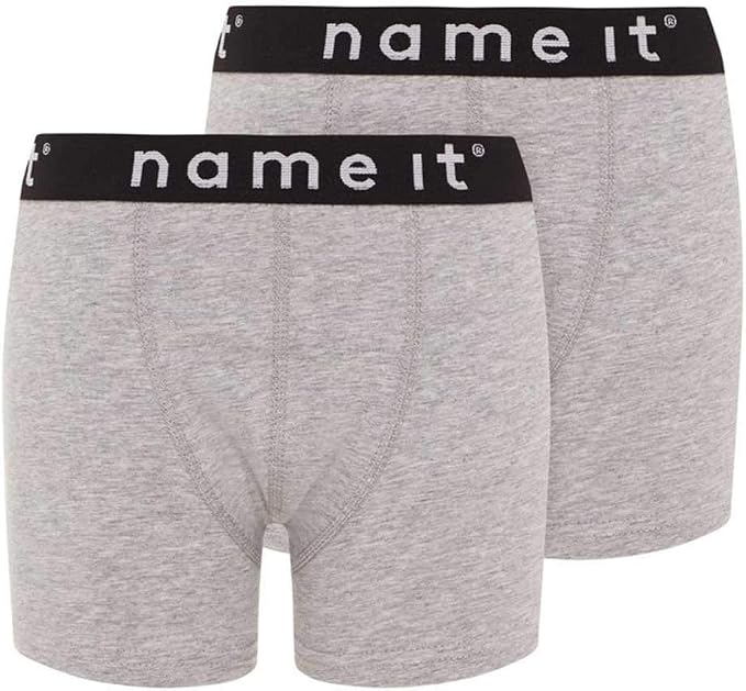 name it nkmboxer 2p solid gray melange noos