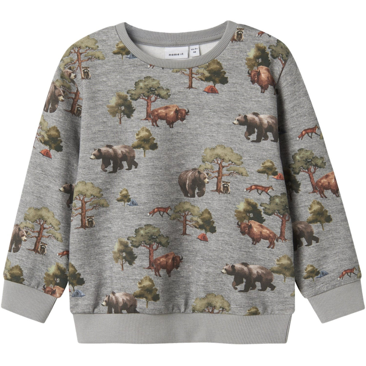 Name It Grey Melange Nmmolin Ls Nreg Sweat Bru Box