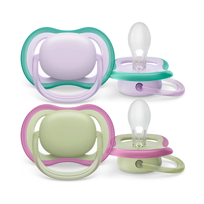 Philips Avent ultra air sutter - 0-6mdr "Lilla/grøn"