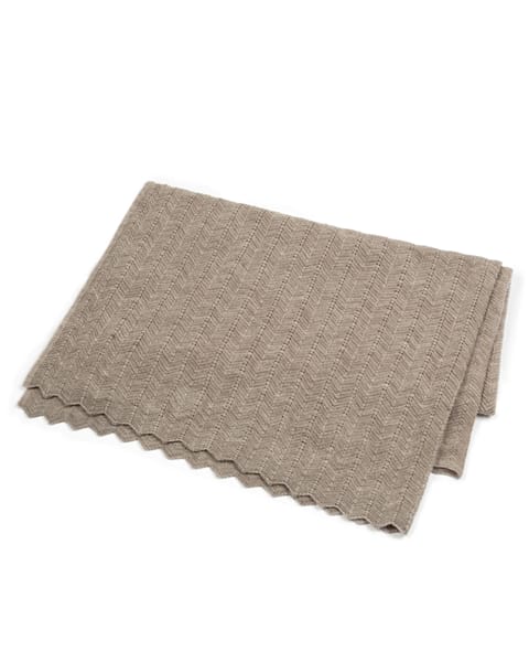 Smallstuff babytæppe, fishbone, merino uld - nature