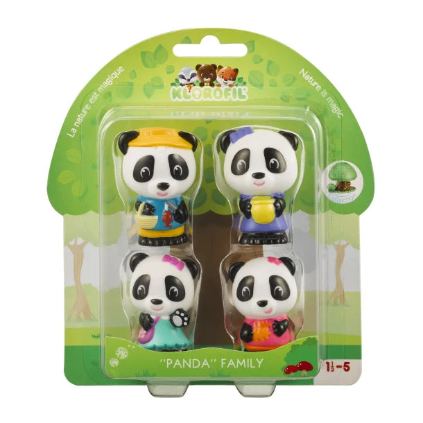 Timber Tots Panda Famile - Sæt af 4