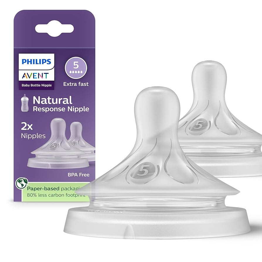 Philips Avent Natural Response Suttehoveder - flow 5 - ekstra hurtig