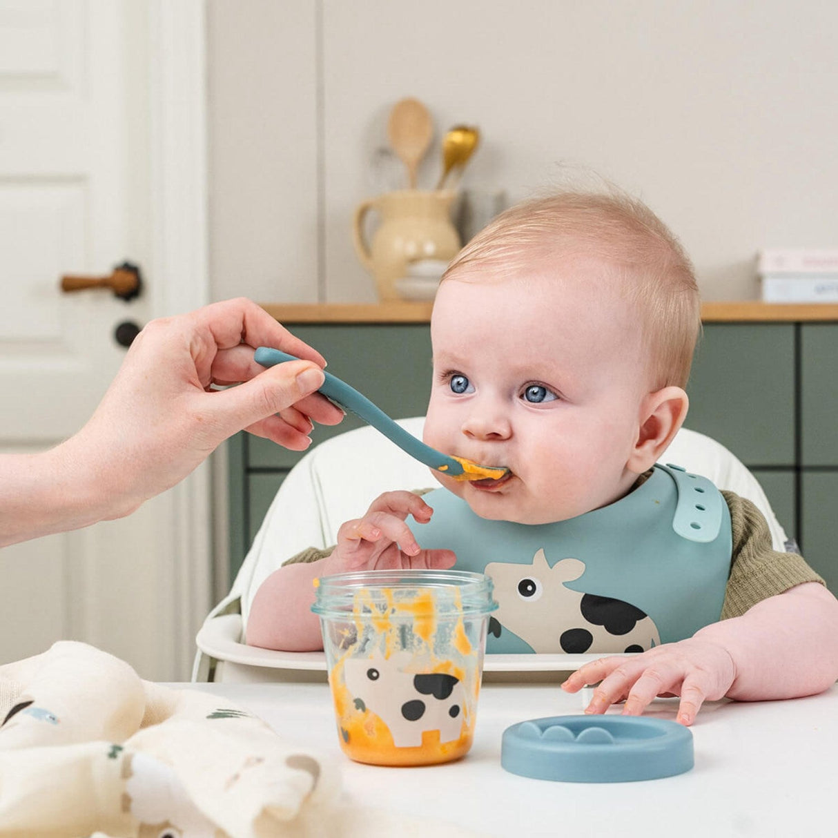 DonebyDeer Blå Babymad bøtte 2 stk. Tiny farm
