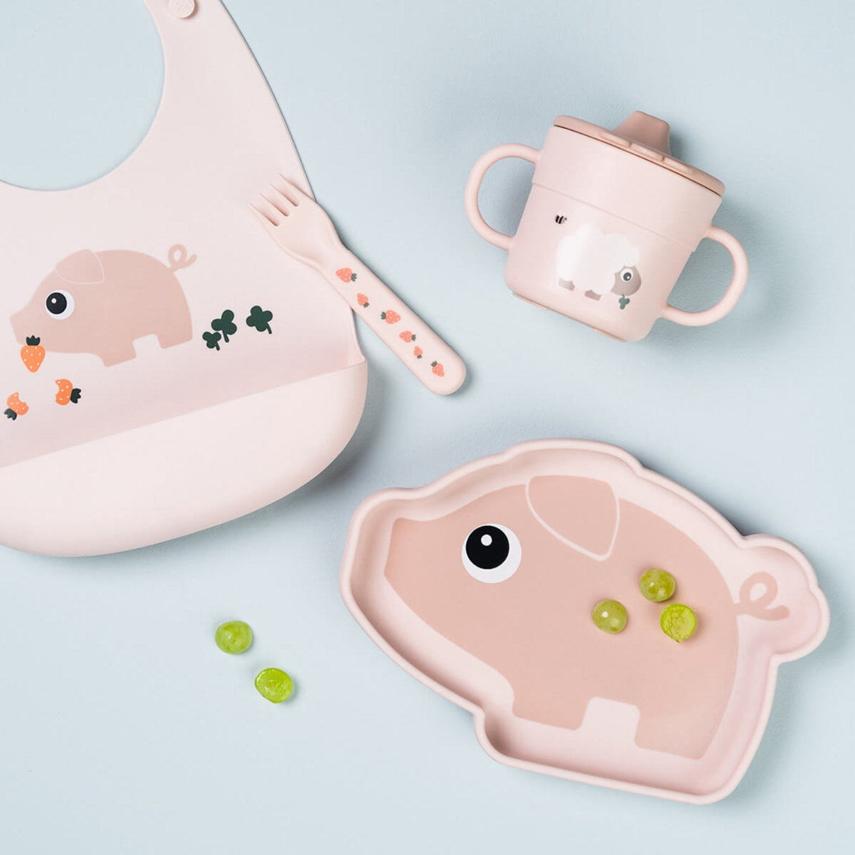 DonebyDeer Pudder Silicone Stick&Stay Tallerken Pigee