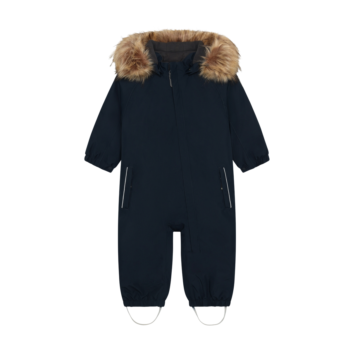 Baby Coverall W. Fake Fur - Total Eclipse