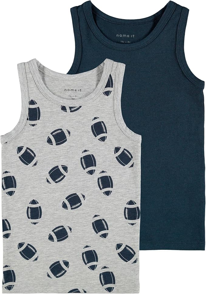 Name it nmmtank top 2p grey mel rugby noos
