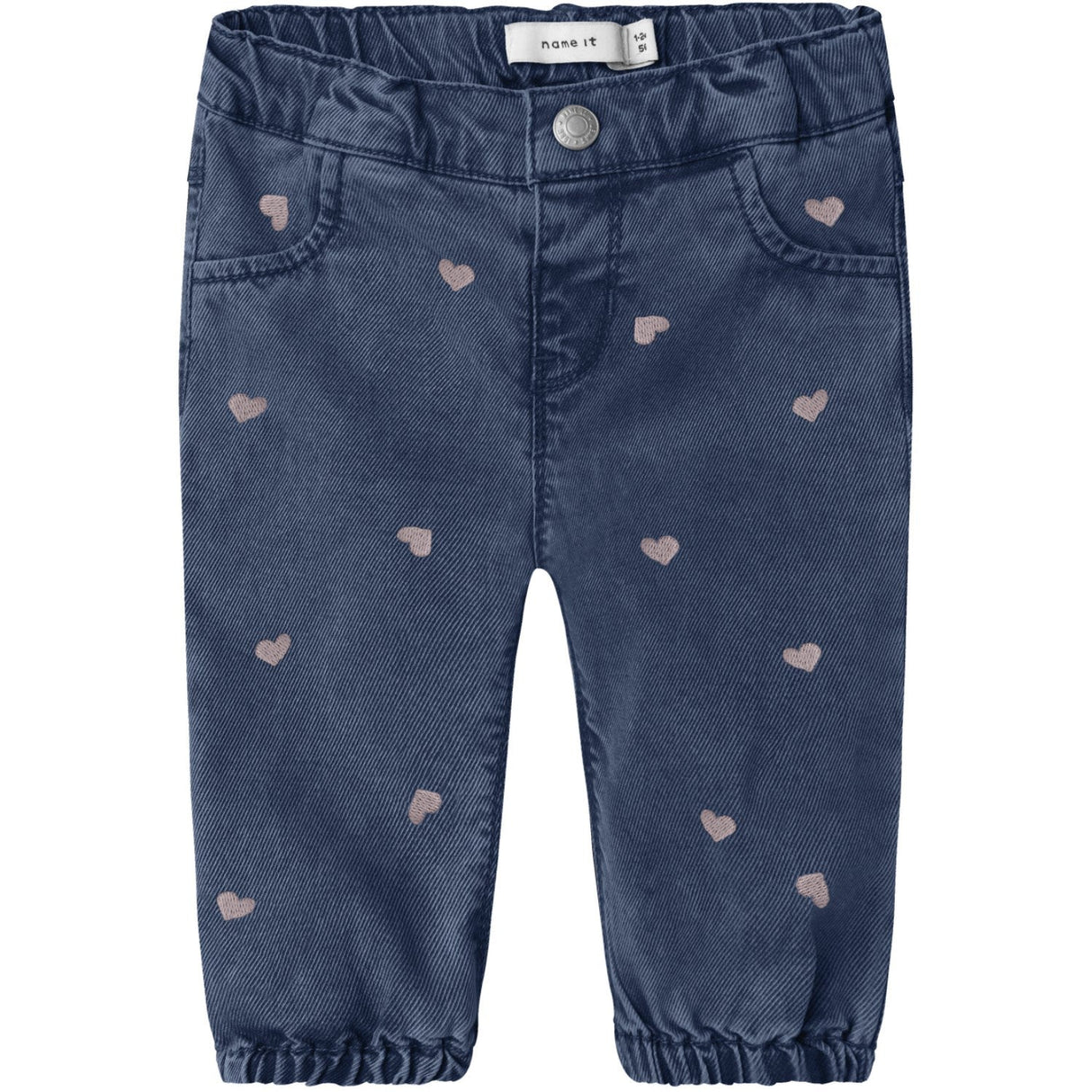 Name It Dark Blue Denim Hearts Emb Nmfrose Shaped R Emb Jeans 5321-Yb