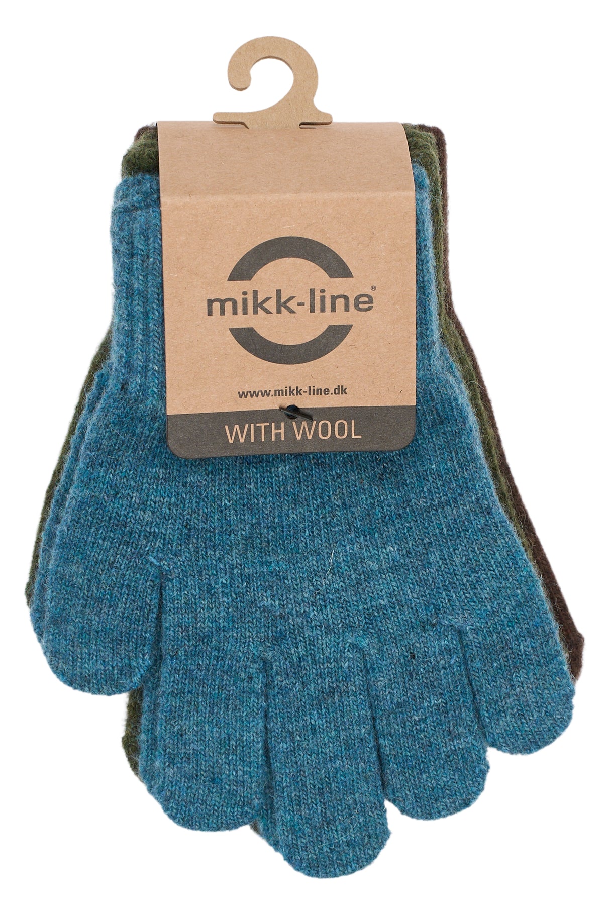 Mikk-Line Blue Mirage - Kombu Green - Coffee Bean Handsker 3-Pak