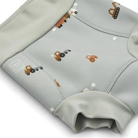 Liewood Valentin Nappy Badebukser Vehicles/Dove Blue