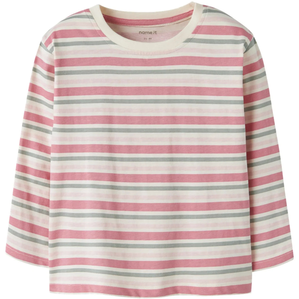 Name It Antique White Pink & Green Nmfvelda Ls Nreg Top