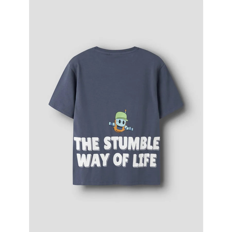 Name It Vintage Indigo Nkmmini Stumbleg Ss Nreg Top Box Sky