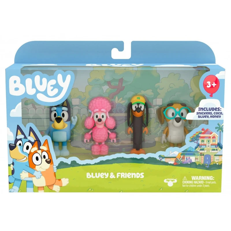 Bluey & Friends Figur 4-Pak