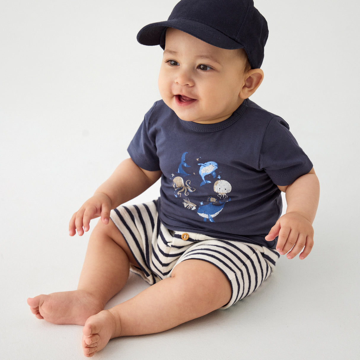 Minymo - Stribet shorts 114334