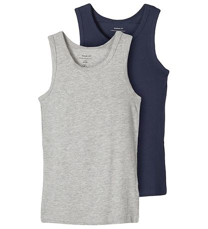 Name It nkmtank top 2p grey melange noos