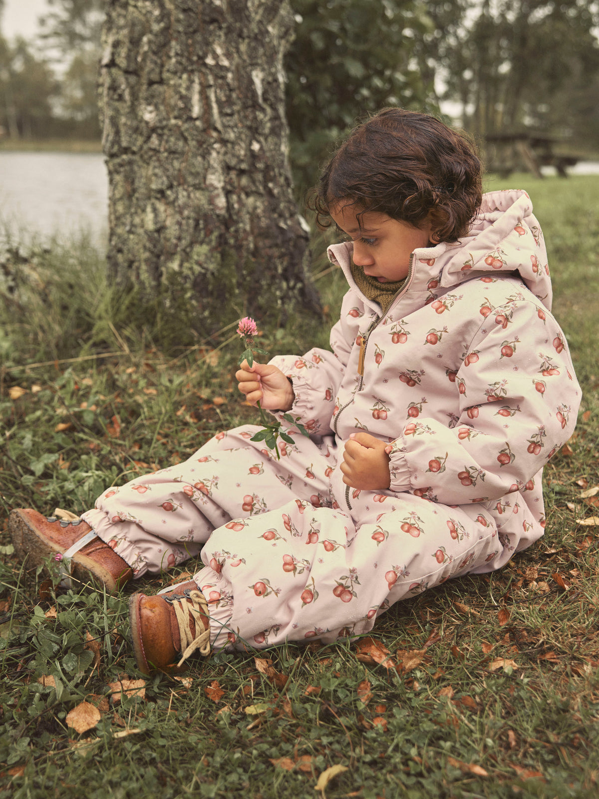 NMFLASNOW10 SNOWSUIT AOP FO LIL - Hushed Violet APPLES