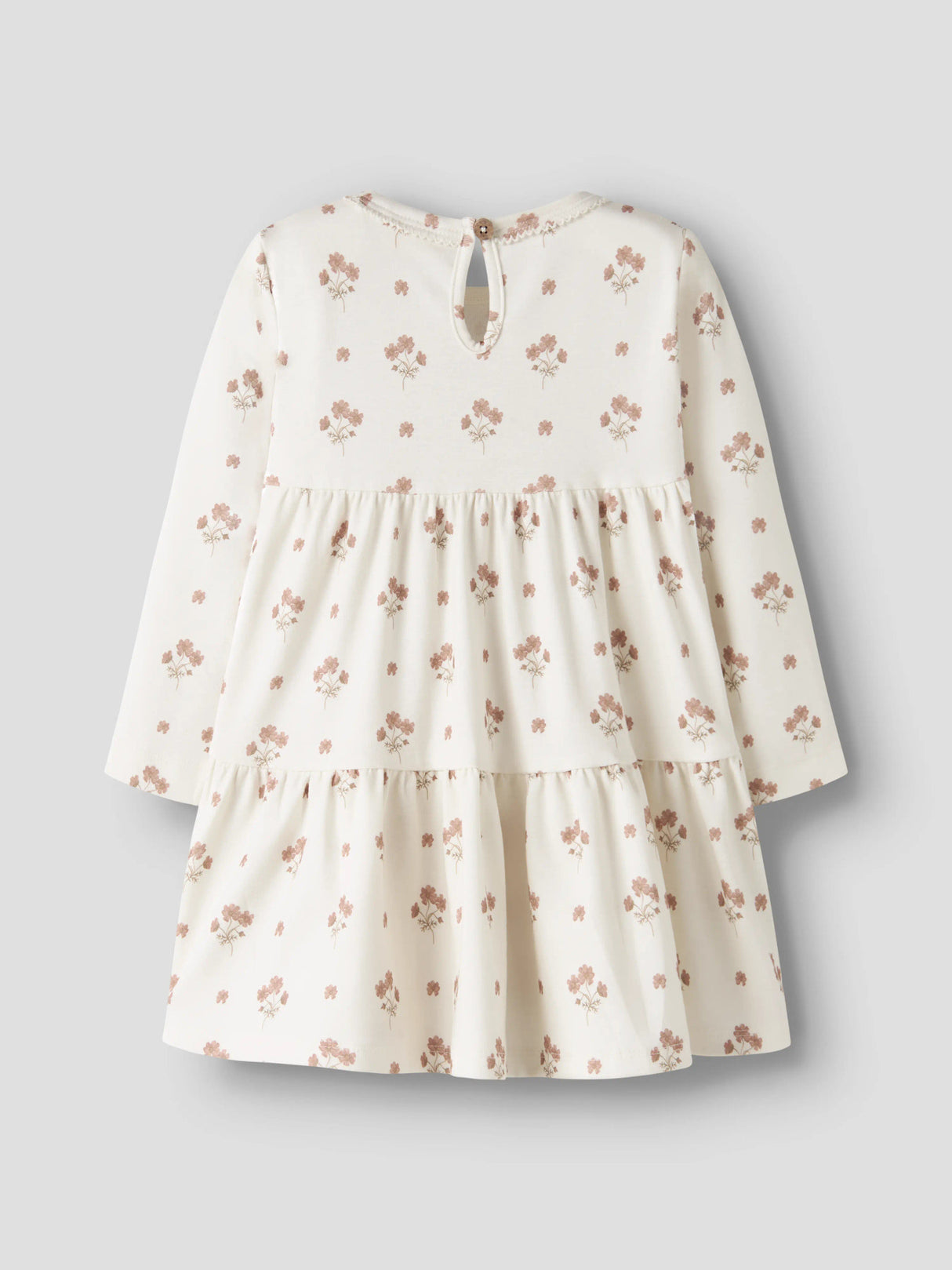 NMFLAYO SIF LS DRESS LIL - Coconut Milk FLOWER PINK