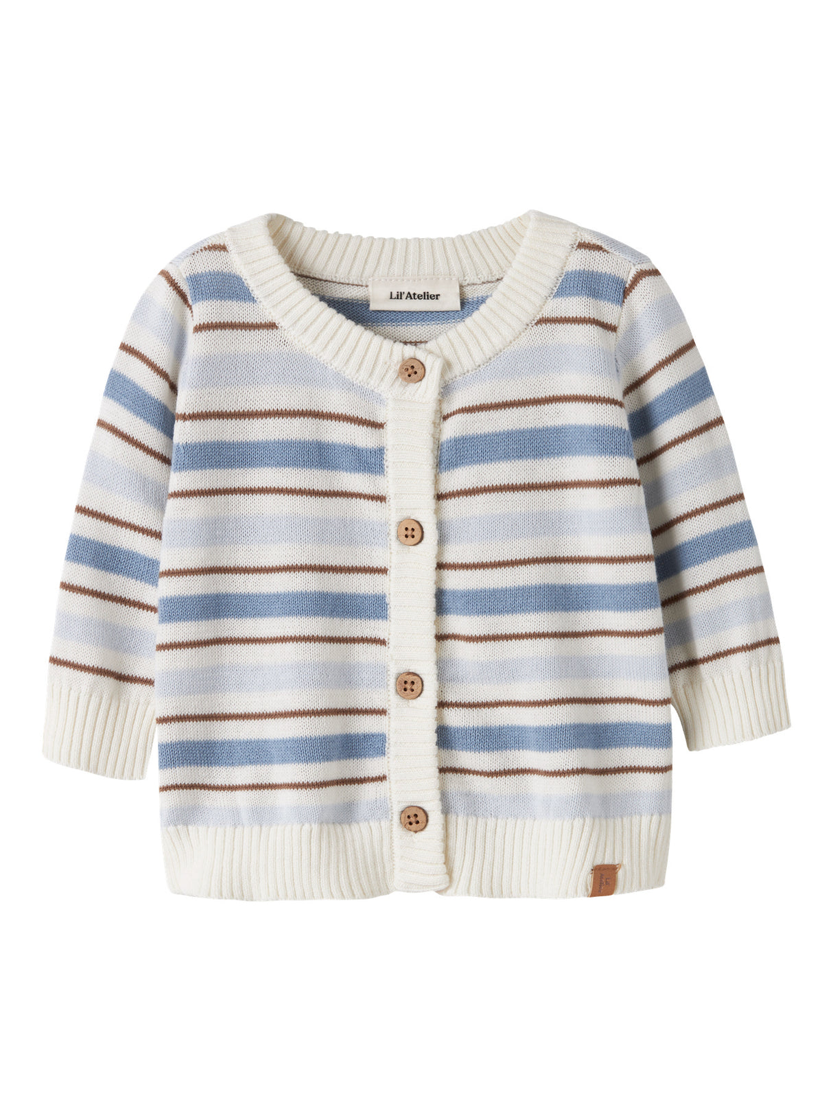 NBMHITO LS KNIT CARD LIL - Coconut Milk DUSTY BLUE "10"