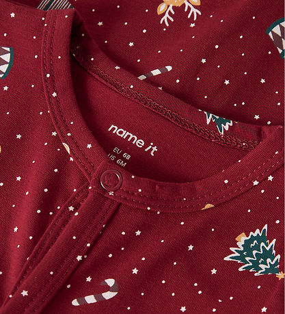 Name it nbnvismas ls nightsuit red dahlia christmas "jul"