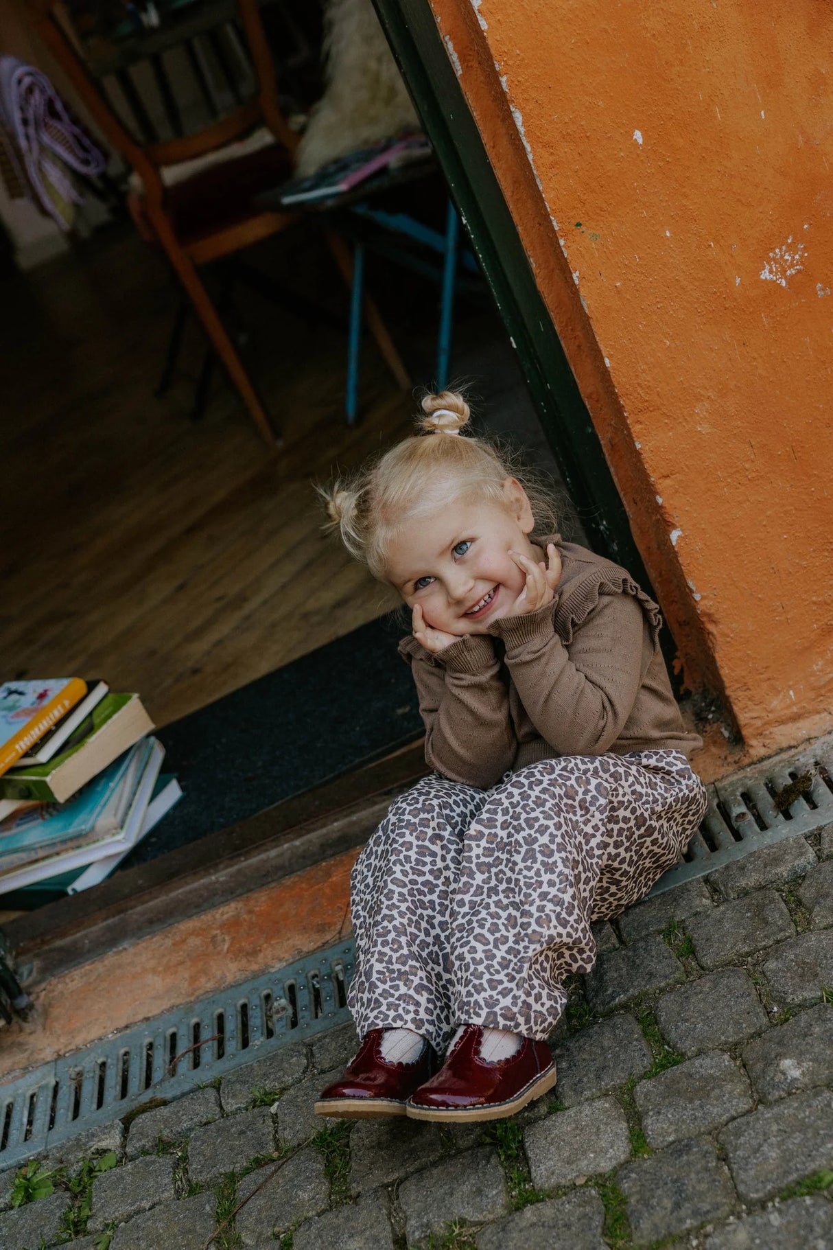 Fliink LEO PANT - PINE BARK AOP