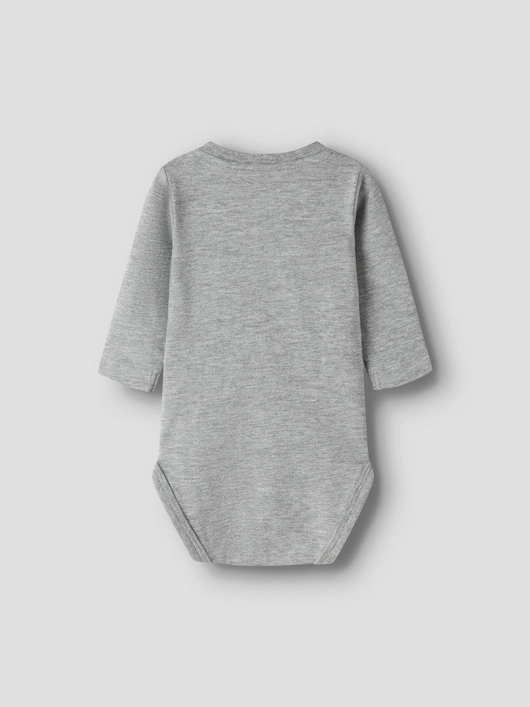 Name It - nbnbanks ls body gray melange / cloud danc "38"