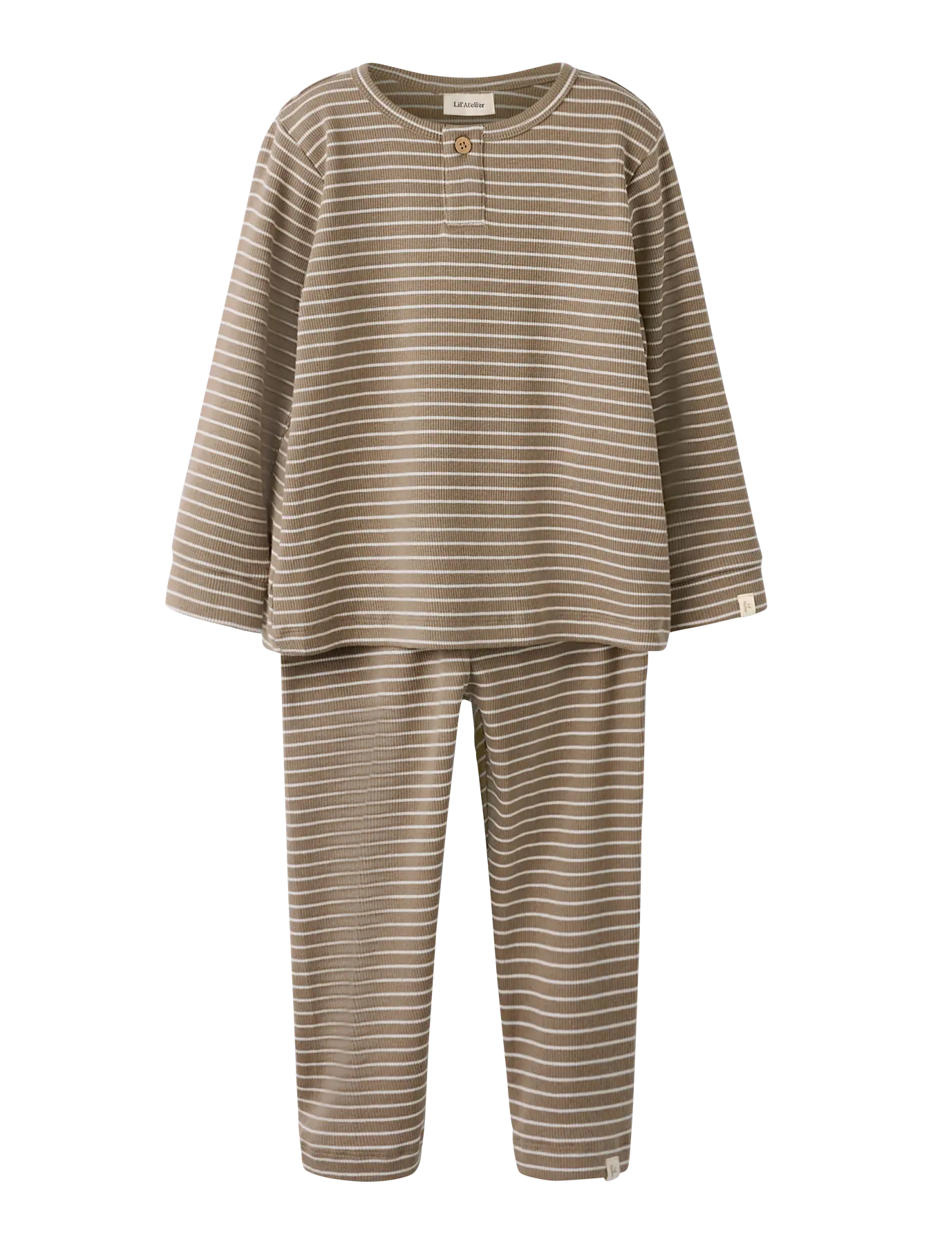 Lil'Atelier Nattøj - Gago - Sepia Tint TURTLEDOVE (stribet)