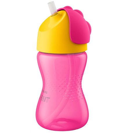 Philips Avent Sugerørskop - Pink/gul dino