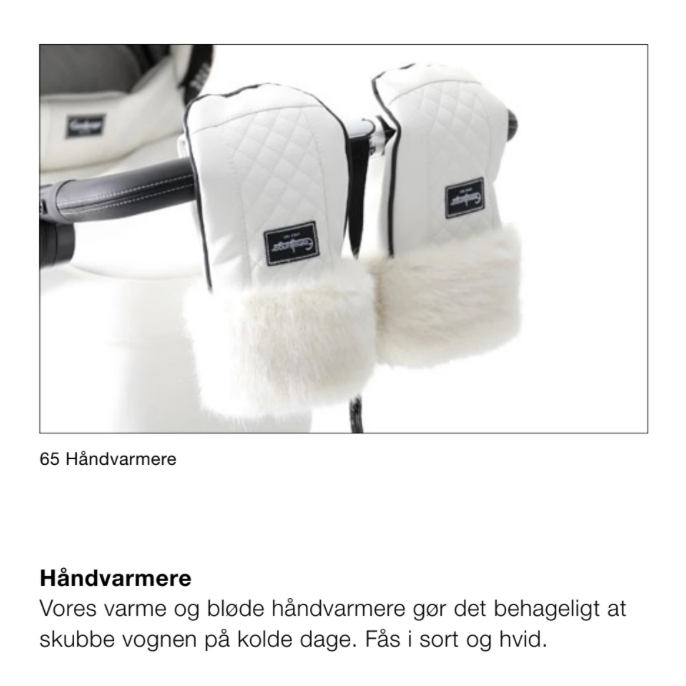 Emmaljunga Winter Gloves White Leath.