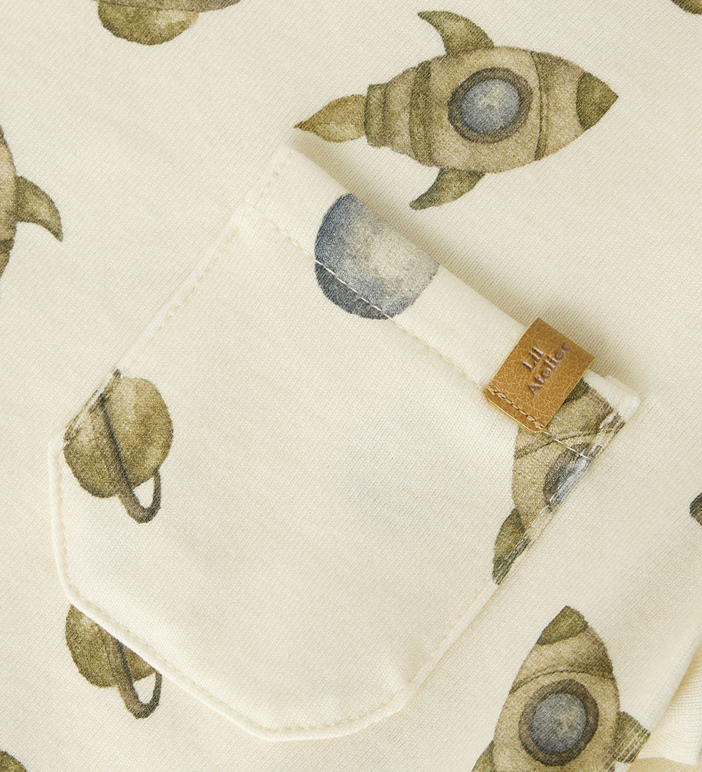 Lil´ Atelier - NMMLAYO GEO LS SLIM TOP LIL TURTLEDOVE/SPACE