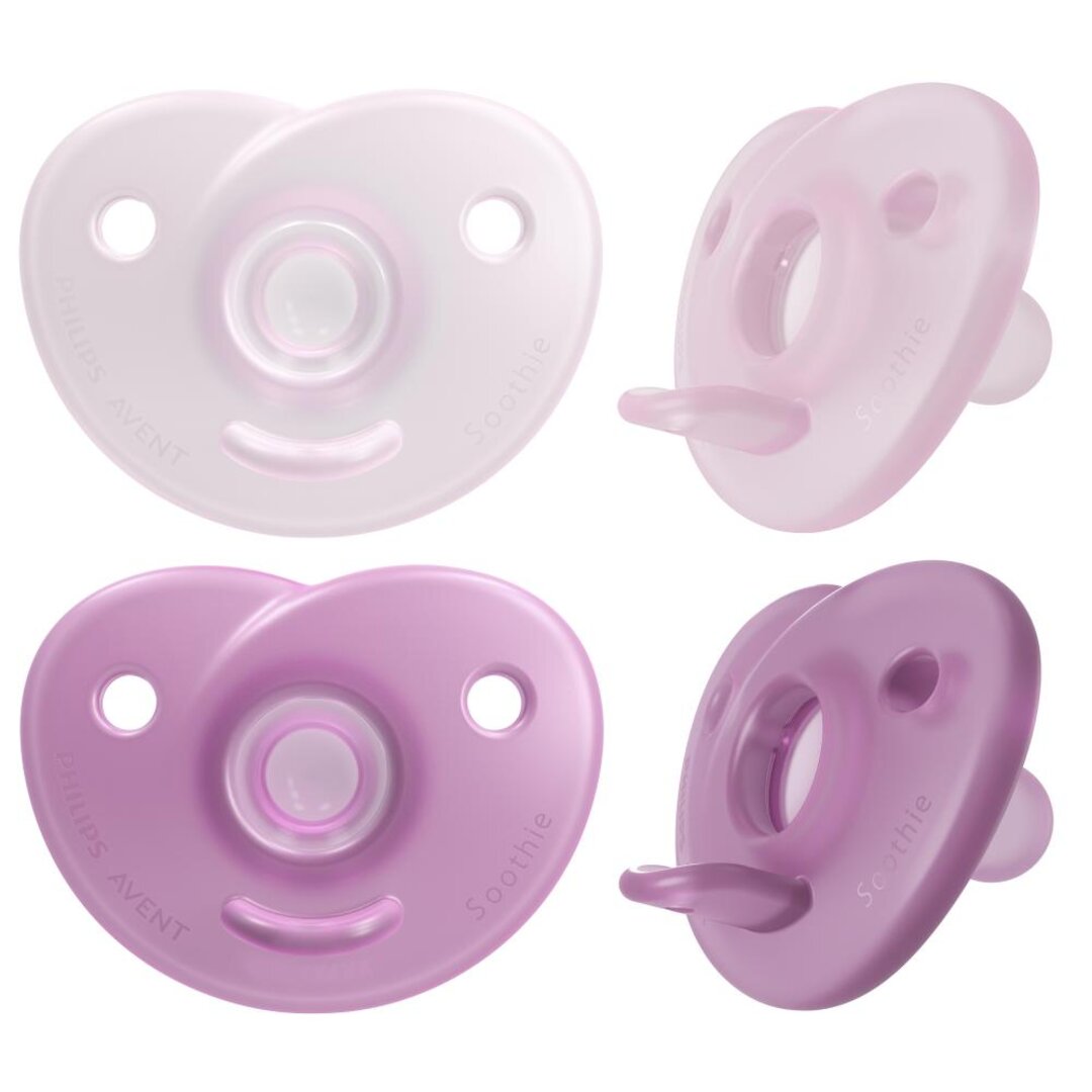 Philips Avent Soothie - "Lyserød/lilla" - 0-6mdr