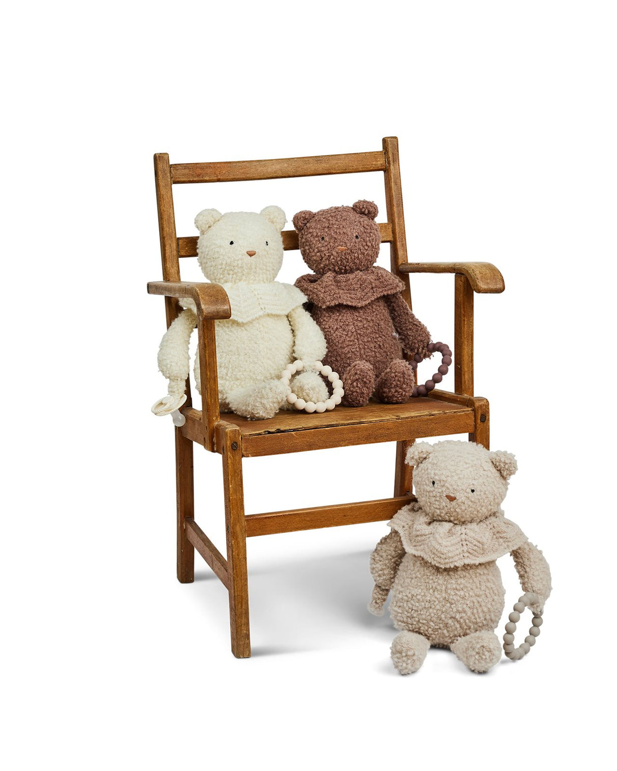 Smallstuff Aktivitetsbamse, bouclé merino uld, nature